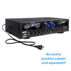 Sunbuck 4000W Surround Sound Bluetooth Audio Power Amplifiers Receiver for Home Stereo Theater System