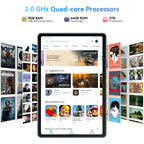 Tablet Blackview Tab 70 Wifi 10 inch Tablet 64GB ROM 8GB RAM Android 13, Google GMS Widevine L1 WiFi 6 Tablet for Kids with Case, Gray