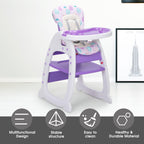 TOBBI 3 in 1 Baby High Chair Convertible Toddler Table Chair Set, Play Seat Booster with Feeding Tray, Adjustable Seat Back, Pink