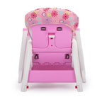 TOBBI 3 in 1 Baby High Chair Convertible Toddler Table Chair Set, Play Seat Booster with Feeding Tray, Adjustable Seat Back, Pink