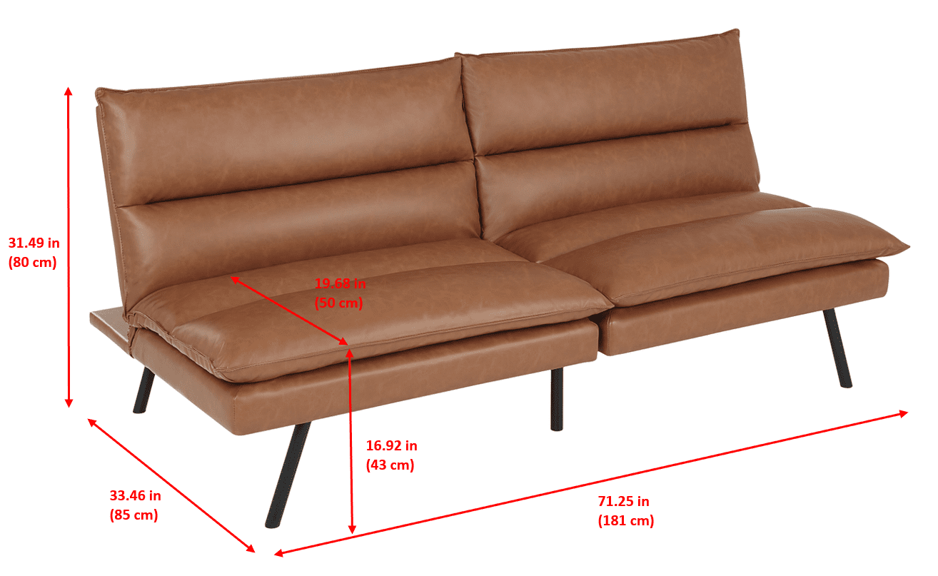 Mainstays Pillow Top Futon, Charcoal