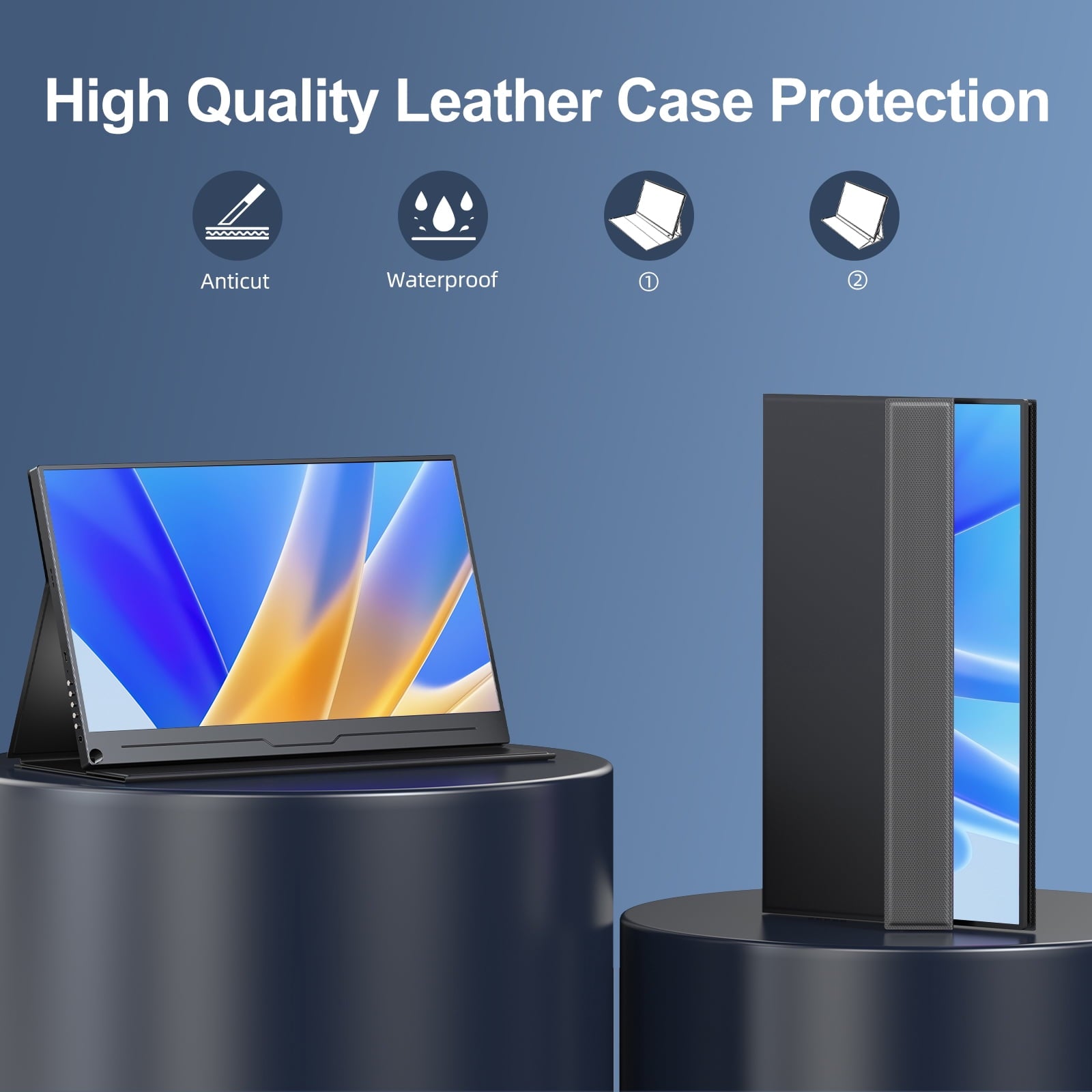 Portable Monitor Zero Frame, 15.6" Ultra Slim 1080P FHD 100% sRGB Display IPS Monitor, Plug&Play Second External Monitor for Laptop PC Phone Mac Xbox PS5