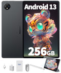 Tablet Blackview Tab 70 Wifi 10 inch Tablet 64GB ROM 8GB RAM Android 13, Google GMS Widevine L1 WiFi 6 Tablet for Kids with Case, Gray