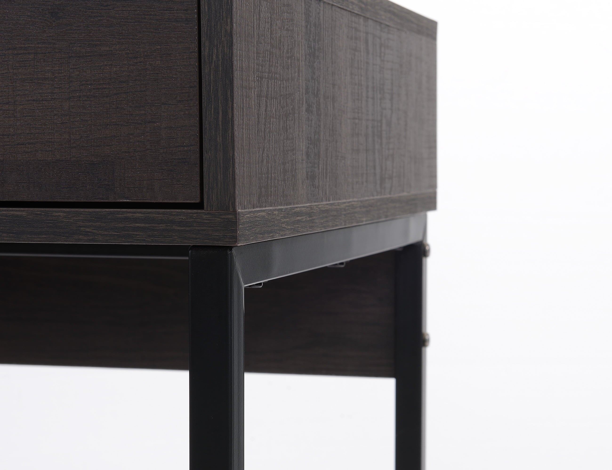 Mainstays Wood & Metal Writing Desk with 1 Drawer and 1 Door for Teen Adult,29.92 in, Natural Finish.