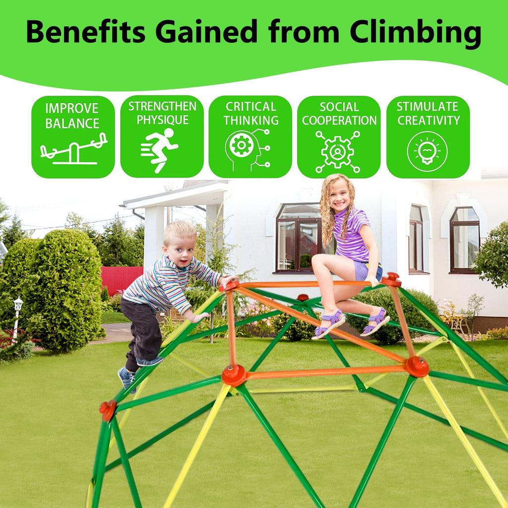 SESSLIFE 6ft Outdoor Dome Climber, Kids Jungle Gym Dome for 3-5 Years Old, Supports 500lbs, TE1305
