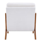 UBesGoo Modern Wood Club Chair Bronzing Cloth Fabric Upholstered Reading Accent Chair with Solid Wood Frame Brown