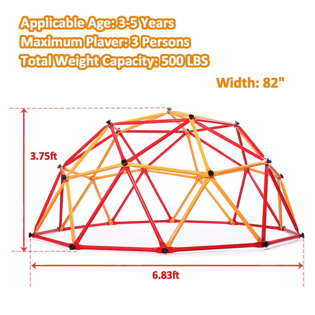 SESSLIFE 6ft Outdoor Dome Climber, Kids Jungle Gym Dome for 3-5 Years Old, Supports 500lbs, TE1305